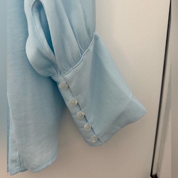 Free People LaLa blouse in Neon Sky - Picture 8 of 12